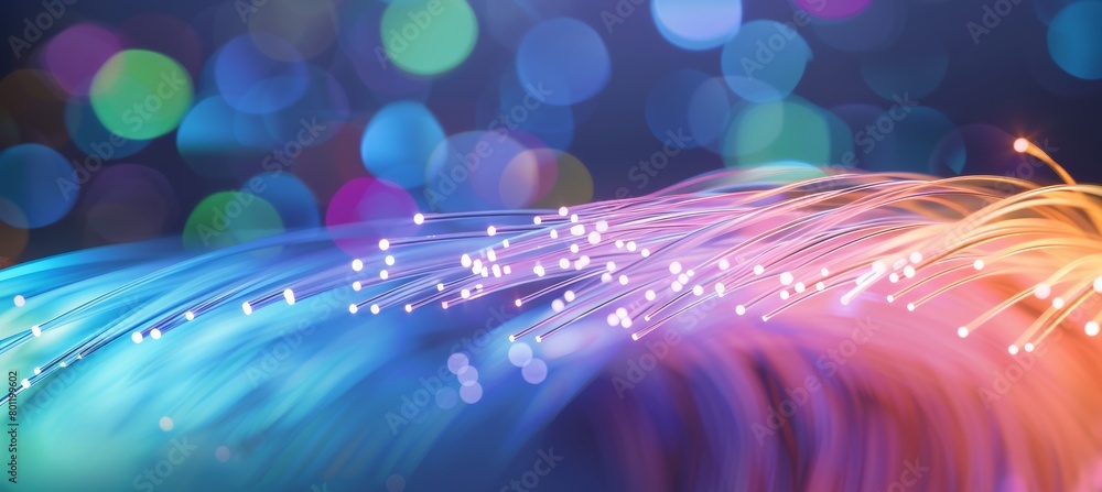 Poster fiber optic connector illuminated with signals display for enhanced connectivity