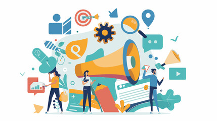 Obraz premium Marketing in vector format