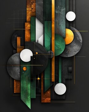 An abstract composition of geometric shapes