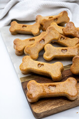 Homemade Dog Treats on Wooden Cutting Board