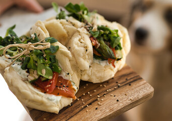 Fresh Pita Sandwiches with Vegetables