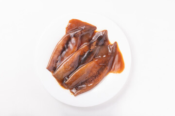 ツボ抜き　イカ　照り焼き用　調理前（アルゼンチンマツイカ　中国産）