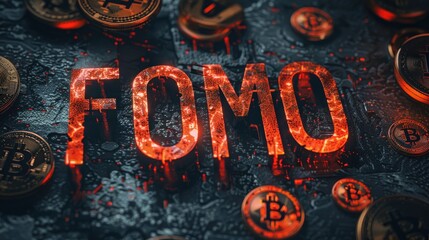 Fomo concept and crypto coins