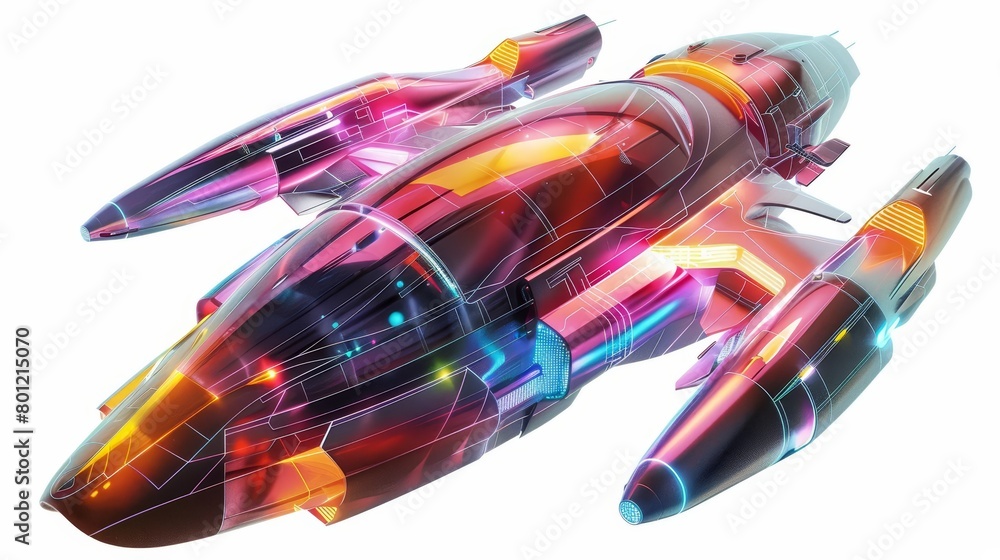 Poster design a sleek and futuristic spaceship that looks like it could be from a sci-fi movie. the ship sh