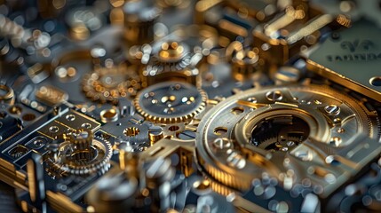 The image is depicting a close-up of a mechanical watch movement.