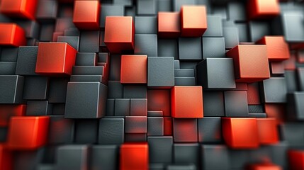 Obraz premium Create a seamless, high-resolution texture with red and gray cubes