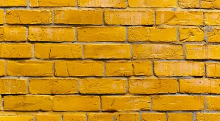 Yellow brick wall texture background.