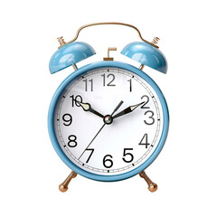 3d alarm clock isolated on transparent background