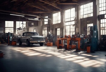 'repair car soft sunlight station background focus auto technology body automobile automotive business change dealer engine equipment fix garage gear hydraulic indoor'