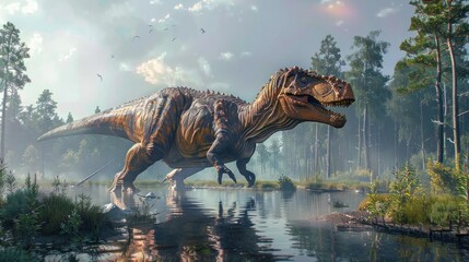 Giganotosaurus A Monstrous D Rendering of the Largest Carnivorous Dinosaur