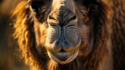 Macro shot of a camel