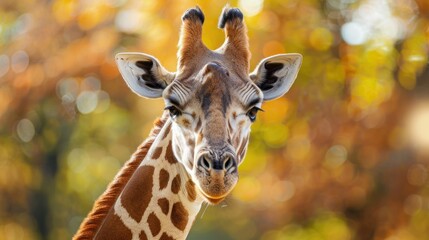 Macro shot of a giraffe