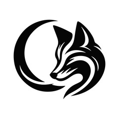 fox silhouette illustration.