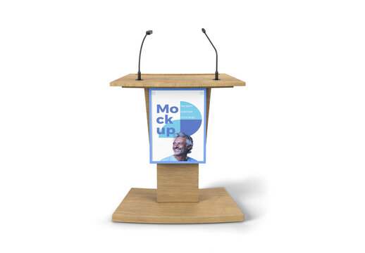Lectern Banner Mockup