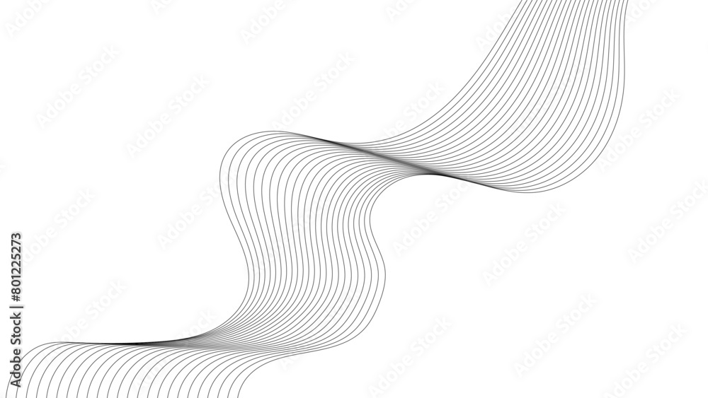 Poster abstract wave lines on white background. business background lines wave abstract stripe design. curv