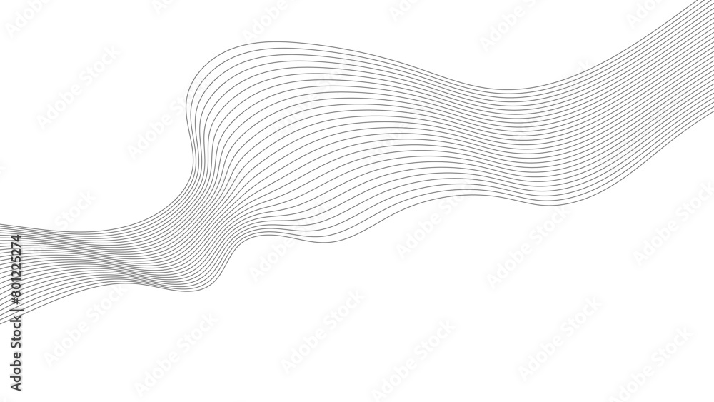 Poster abstract wave lines on white background. business background lines wave abstract stripe design. curv