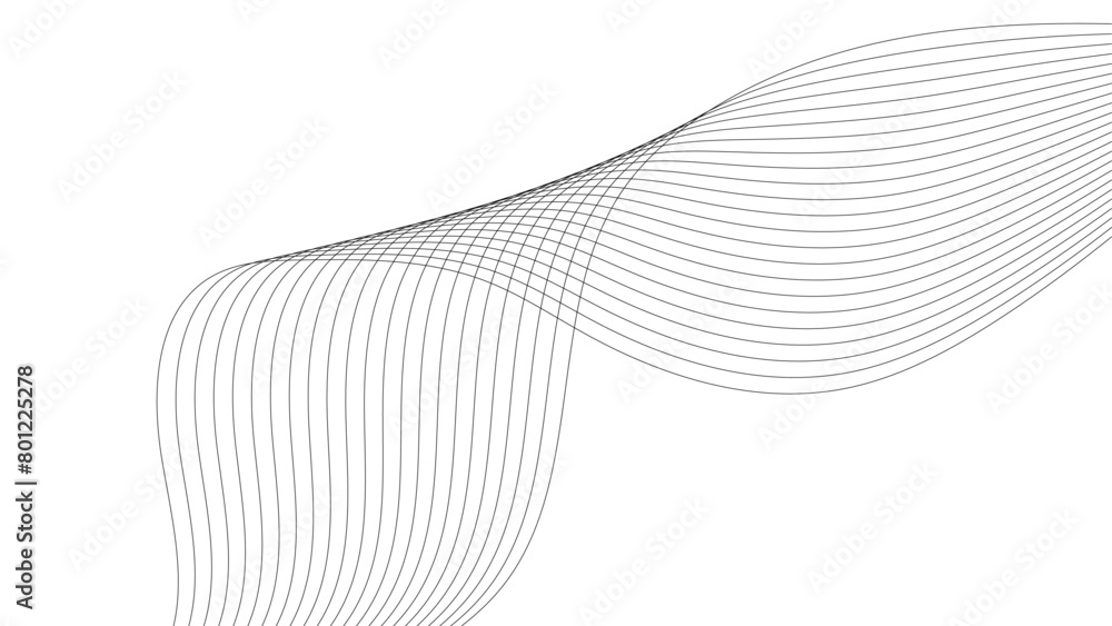 Poster abstract wave lines on white background. business background lines wave abstract stripe design. curv