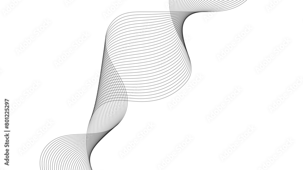 Poster abstract wave lines on white background. business background lines wave abstract stripe design. curv