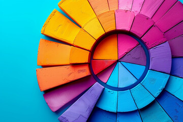 Obraz premium A donut chart displaying the breakdown of project expenses by phase, with each segment colored in a bright shade for easy analysis