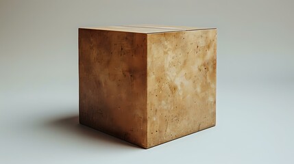 Earthy Brown Cardboard Box in a Minimalist Style