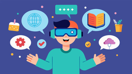 Incorporating video games virtual reality and other technologybased activities a speech the makes therapy sessions more engaging and fun for. Vector illustration
