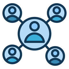 Network Blue Icon