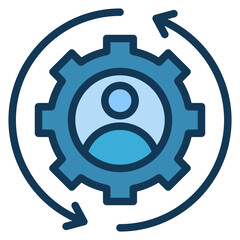 Management Blue Icon