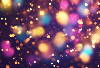 Fototapeta premium 'Glowing generated glitter bokeh image confetti dark blured defocused background texture Ai colourful party celebration carnival shiny star blur wallpaper pattern christmas birthday happ'