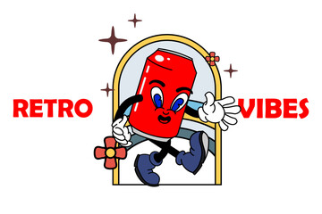 old cartoon mascot character elements. different clipart, faces, limbs. character creator for vintage retro logos and branding. isolated vector illustrations