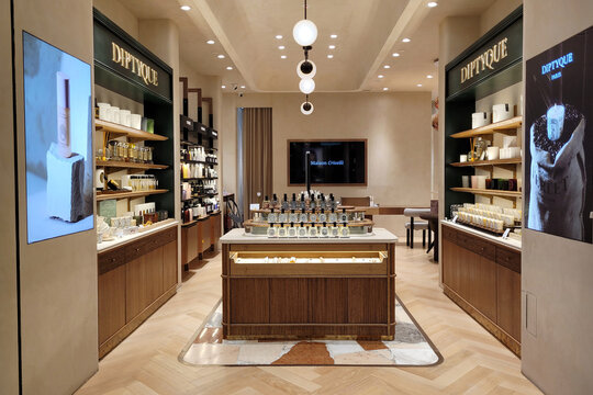 PENANG, MALAYSIA - 30 APR 2024: Storefront view of Ken Apothecary store, it is a first luxury beauty destination with cutting-edge skincare and niche fragrances from all around the world to Malaysia.