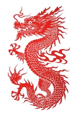 Fototapeta premium Monochrome vector illustration of Chinese zodiac dragon as the mythical animal in Eastern Asia culture.