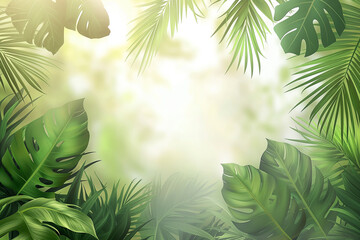 南国の葉の木漏れ日