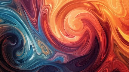 abstract swirling patterns, organic shapes, and a gradient color