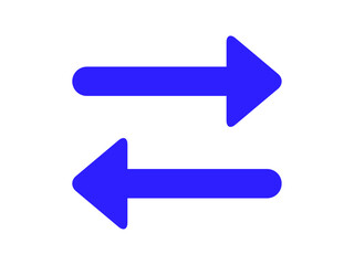 行ったり来たり矢印　青ai