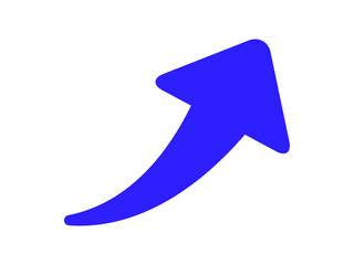 上向き矢印　青