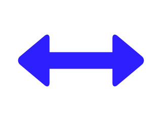 双方向矢印　青