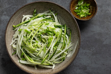cucumber and daikon radish salad