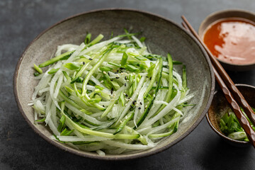 cucumber and daikon radish salad