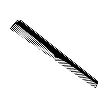 recommend clip art: A plastic comb for styling and combing hair flat vector icon for apps and websites.
