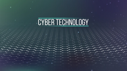 Cyber technology background. Technology digital cyber security. Networks, wireless, and iot