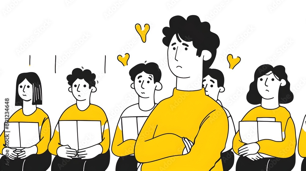Aufkleber understanding audience engagement during qa session through visual cues of male listener nodding in 