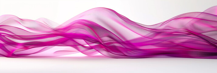 A deep cerise wave, vibrant and passionate, sweeping elegantly across a white canvas, presented in a crystal-clear high-definition image. - obrazy, fototapety, plakaty