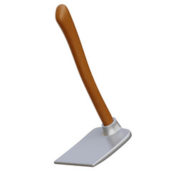 Farm Hoe 3d Illustration