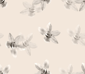 Flowers pattern, floral illustration. Fabric design.