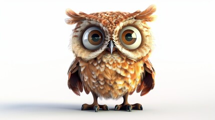 Naklejka premium owl on a white background