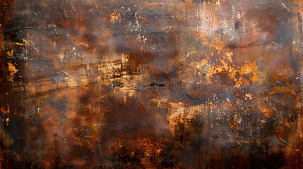 Rusty metal background or texture. Generative AI.