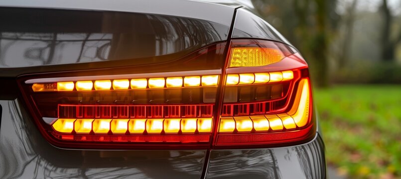 Detailed close up of car taillights for improved search visibility and relevance