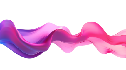 Abstract red blue liquid gradient on transparent background