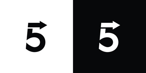 Unique and modern 5 direction logo design