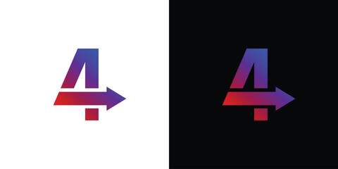 Unique and modern 4 direction logo design